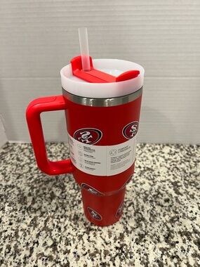 San Francisco 49ers Red Stanley Tumbler with Straw New 40 Oz